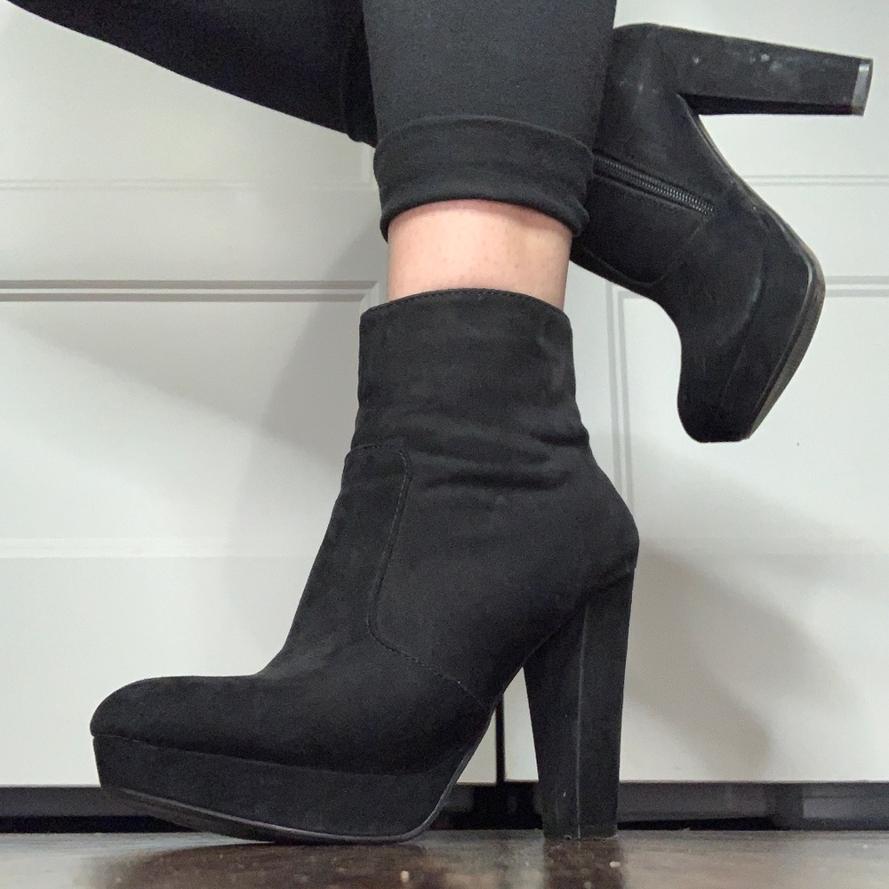 Suede Platform Heels